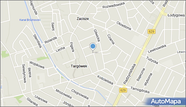 Warszawa, Karkonoska, mapa Warszawy