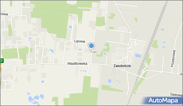 Wasilków, Kamienna, mapa Wasilków