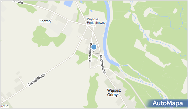 Wąsosz Górny, Kalwaryjska, mapa Wąsosz Górny