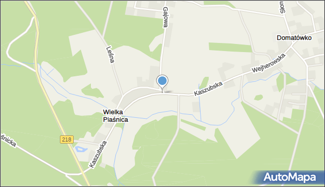 Wielka Piaśnica, Kaszubska, mapa Wielka Piaśnica