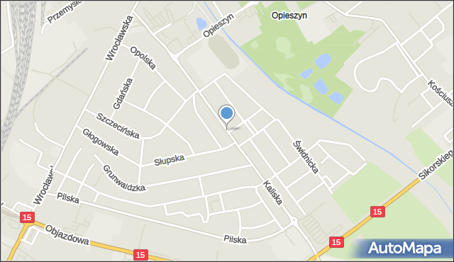 Września, Kaliska, mapa Wrześni