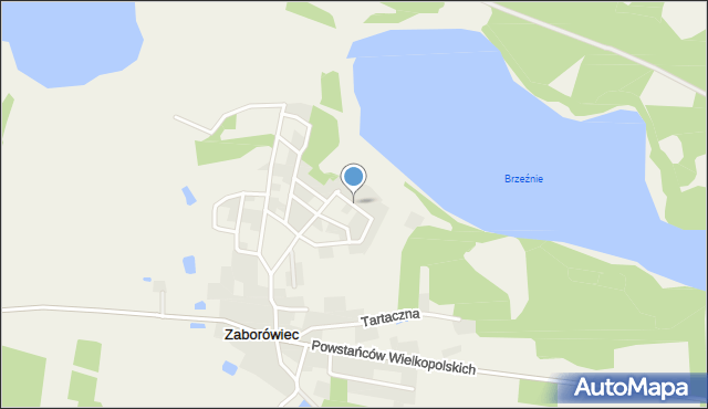 Zaborówiec, Karasiowa, mapa Zaborówiec