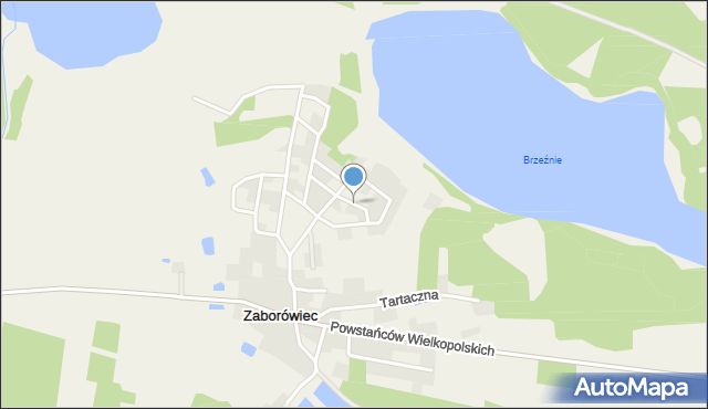 Zaborówiec, Karpiowa, mapa Zaborówiec