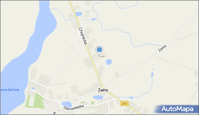 Żalno, Kasztelańska, mapa Żalno