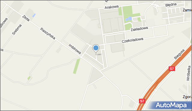 Zamienie gmina Lesznowola, Kawowa, mapa Zamienie gmina Lesznowola
