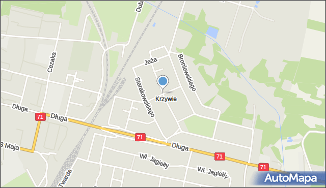 Zgierz, Karłowicza Jana, mapa Zgierz