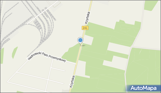 Paterek, Kcyńska, mapa Paterek