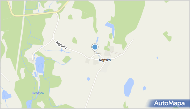 Kępsko gmina Bobolice, Kępsko, mapa Kępsko gmina Bobolice