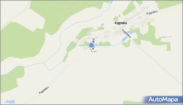 Kępsko gmina Świebodzin, Kępsko, mapa Kępsko gmina Świebodzin