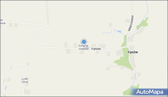 Kęsów, Kęsów, mapa Kęsów