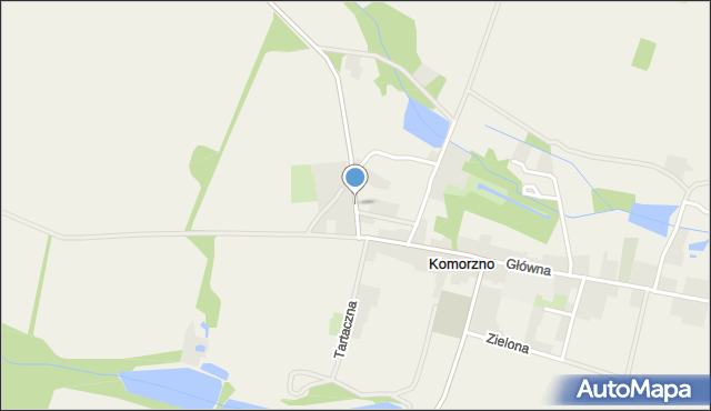 Komorzno, Kępińska, mapa Komorzno