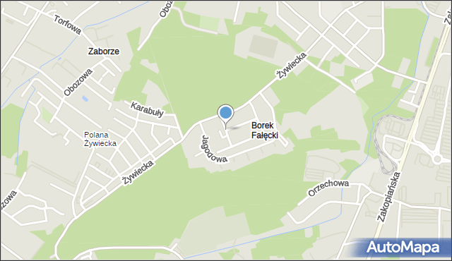 Kraków, Kępna, mapa Krakowa