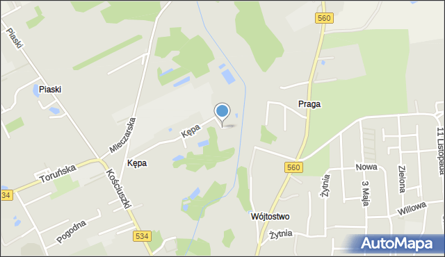 Rypin, Kępa, mapa Rypin