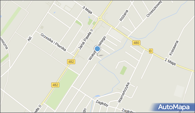 Sieradz, Ketlinga, mapa Sieradz