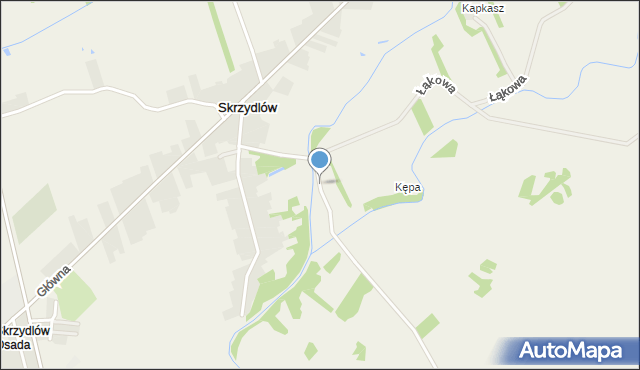 Skrzydlów, Kępa, mapa Skrzydlów