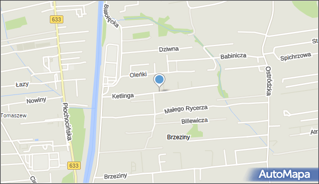 Warszawa, Ketlinga, mapa Warszawy