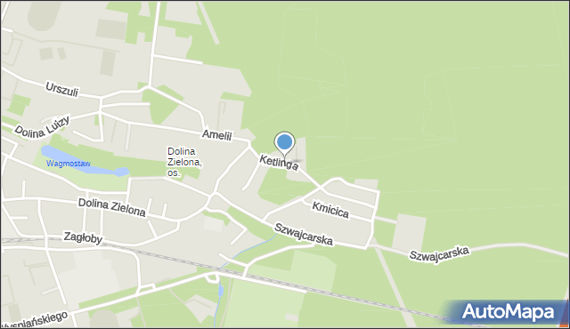 Zielona Góra, Ketlinga, mapa Zielona Góra