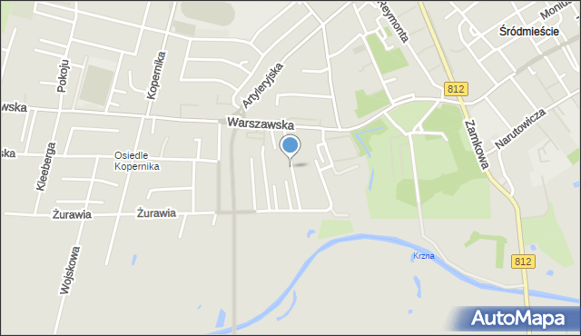 Biała Podlaska, Kilińskiego Jana, płk., mapa Białej Podlaskiej