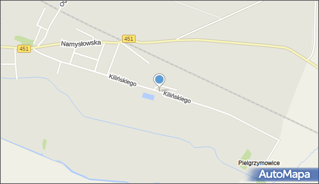 Bierutów, Kilińskiego Jana, płk., mapa Bierutów