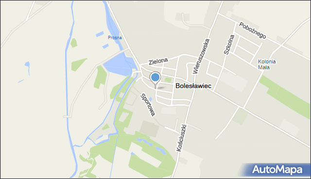 Bolesławiec powiat wieruszowski, Kilińskiego Jana, płk., mapa Bolesławiec powiat wieruszowski