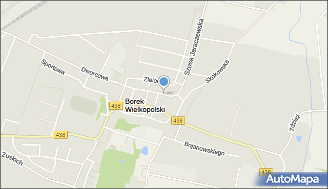 Borek Wielkopolski, Kilińskiego Jana, płk., mapa Borek Wielkopolski