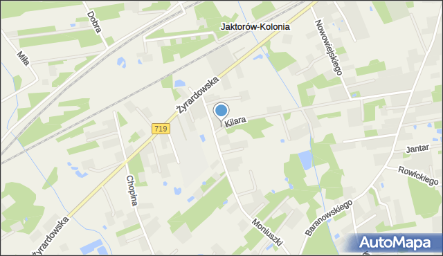 Budy-Grzybek, Kilara, mapa Budy-Grzybek