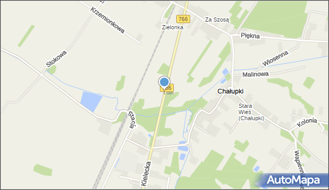 Chałupki gmina Morawica, Kielecka, mapa Chałupki gmina Morawica