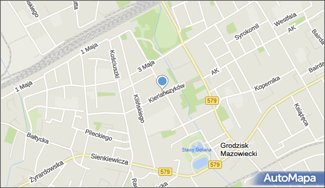 Grodzisk Mazowiecki, Kierlańczyków, mapa Grodzisk Mazowiecki