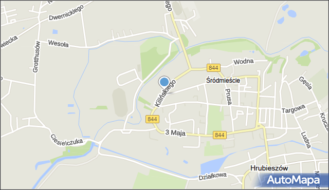 Hrubieszów, Kilińskiego Jana, płk., mapa Hrubieszów