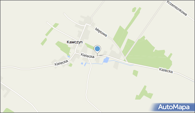 Kawczyn gmina Morawica, Kielecka, mapa Kawczyn gmina Morawica