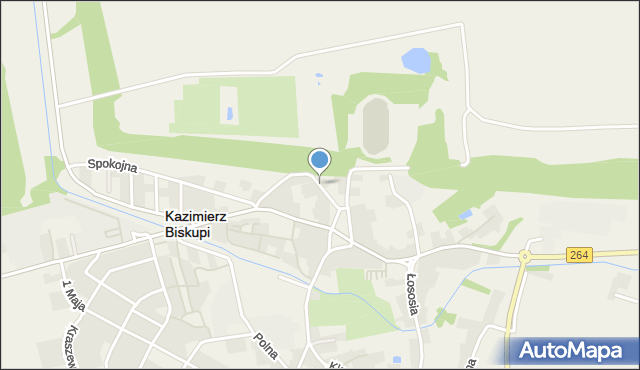 Kazimierz Biskupi, Kilińskiego Jana, płk., mapa Kazimierz Biskupi