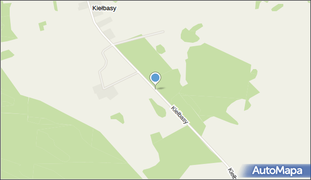 Kiełbasy gmina Rozogi, Kiełbasy, mapa Kiełbasy gmina Rozogi