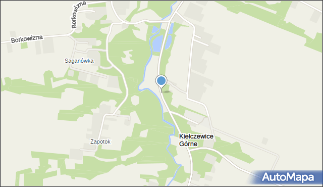 Kiełczewice Górne, Kiełczewice Górne, mapa Kiełczewice Górne