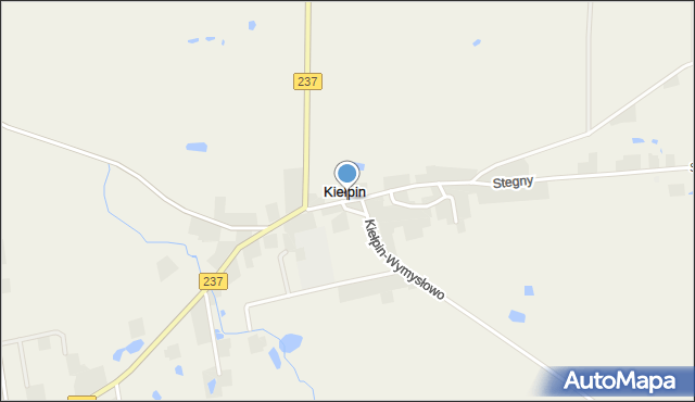 Kiełpin gmina Tuchola, Kiełpin, mapa Kiełpin gmina Tuchola