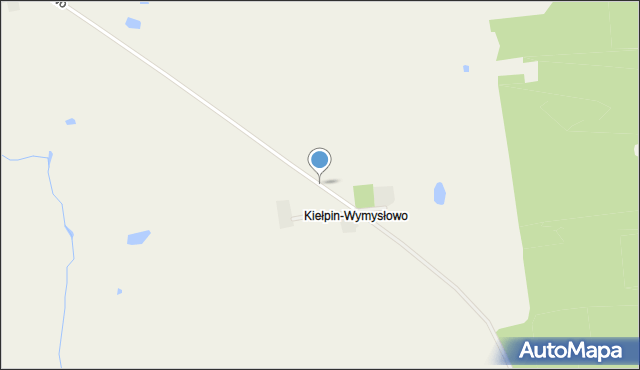 Kiełpin gmina Tuchola, Kiełpin-Wymysłowo, mapa Kiełpin gmina Tuchola