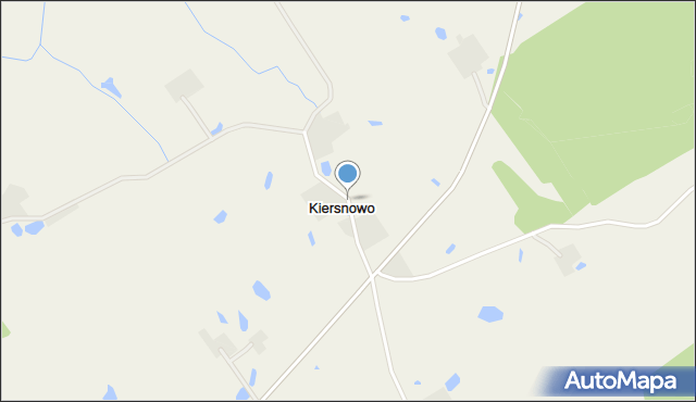 Kiersnowo gmina Kiwity, Kiersnowo, mapa Kiersnowo gmina Kiwity