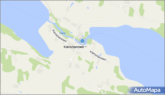 Kiersztanowo gmina Mrągowo, Kiersztanowo, mapa Kiersztanowo gmina Mrągowo