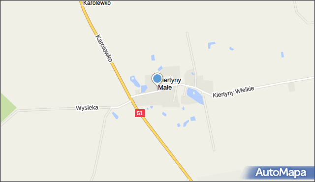 Kiertyny Małe, Kiertyny Małe, mapa Kiertyny Małe