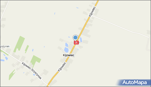 Kijowiec gmina Ślesin, Kijowiec, mapa Kijowiec gmina Ślesin