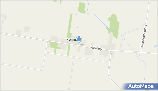 Kizielany, Kizielany, mapa Kizielany