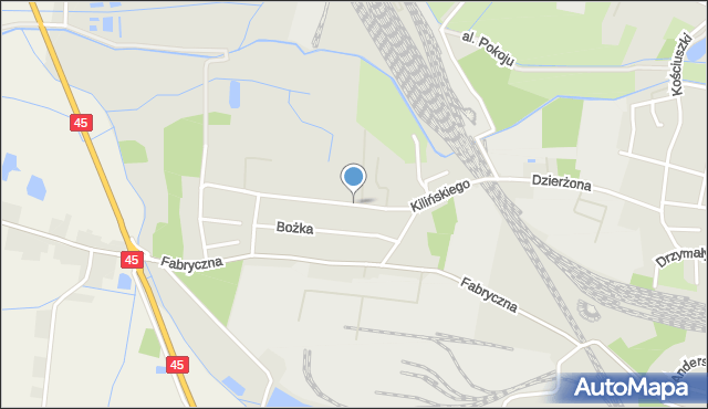 Kluczbork, Kilińskiego Jana, płk., mapa Kluczbork