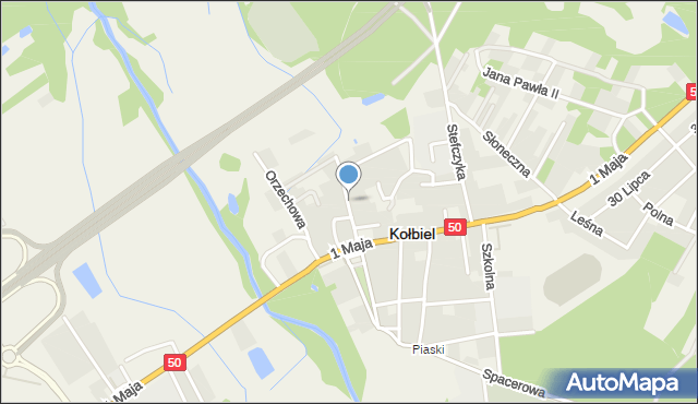 Kołbiel, Kilińskiego Jana, płk., mapa Kołbiel