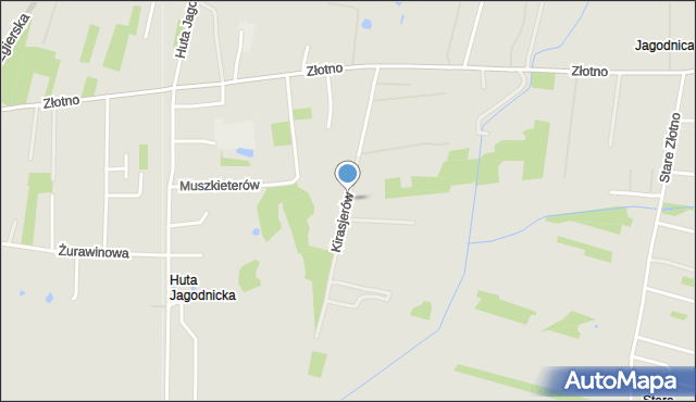 Łódź, Kirasjerów, mapa Łodzi