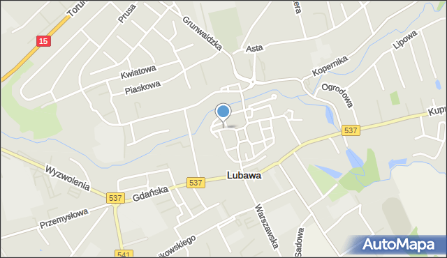 Lubawa, Kilińskiego Jana, płk., mapa Lubawa