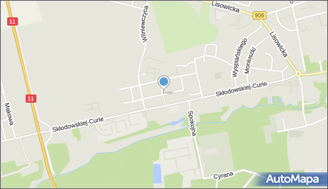 Lubliniec, Kisielewskiego Stefana, mapa Lubliniec