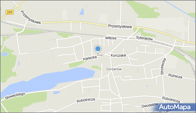 Lubsko, Kielecka, mapa Lubsko