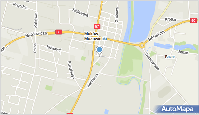 Maków Mazowiecki, Kilińskiego Jana, płk., mapa Maków Mazowiecki