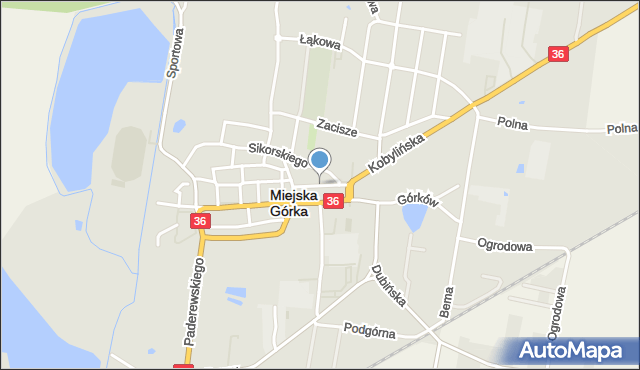 Miejska Górka, Kilińskiego Jana, płk., mapa Miejska Górka