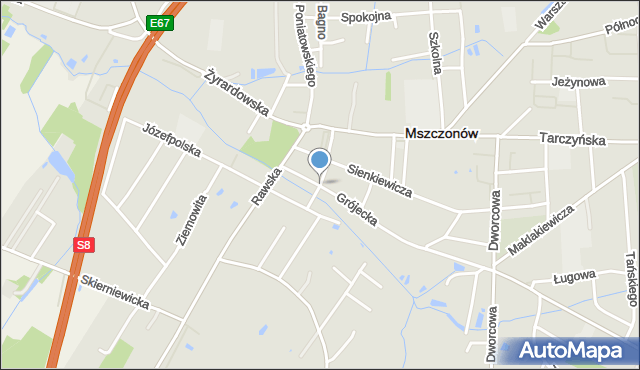 Mszczonów, Kilińskiego Jana, płk., mapa Mszczonów