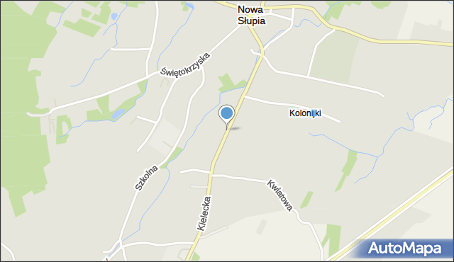 Nowa Słupia, Kielecka, mapa Nowa Słupia